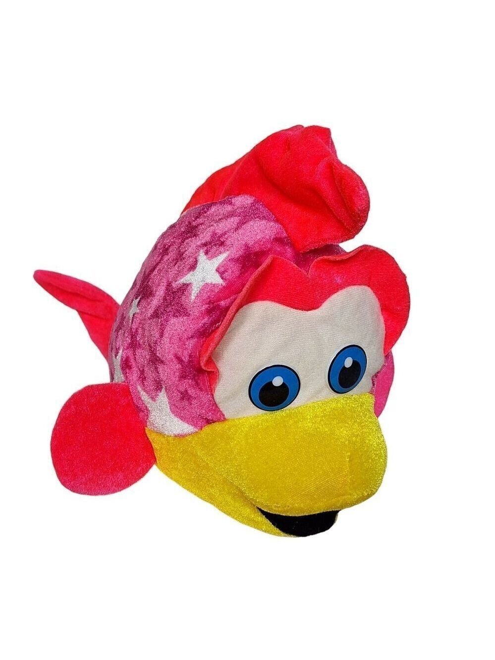 Classic Toy Co Pink Yellow Fish Stars Plush 13 Inch
